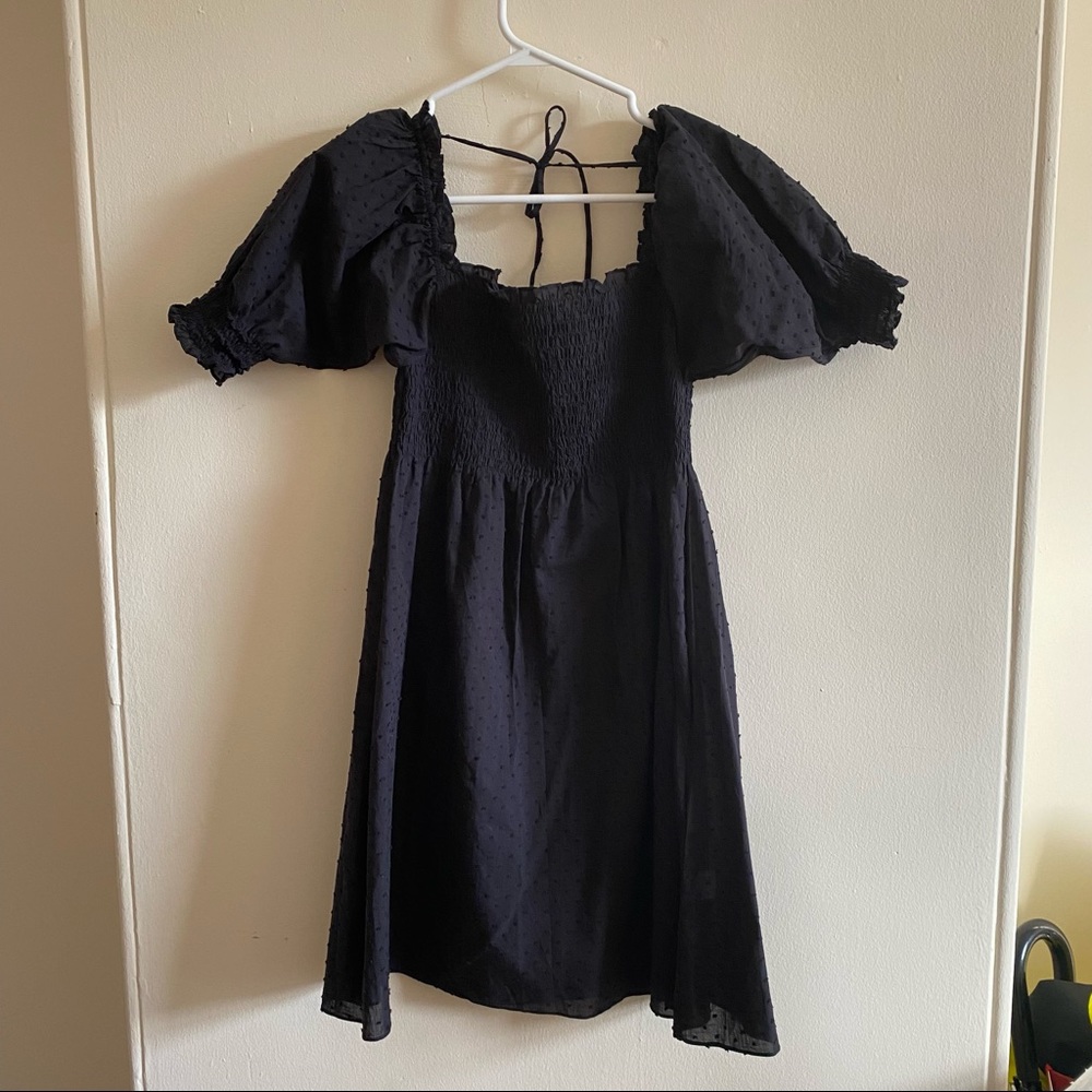 Hill House Nap Dress - Athena - Black Swiss Dot XS